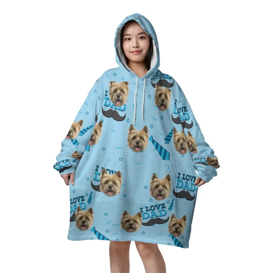 Mockup Blanket Hoodie Front I Love Dad