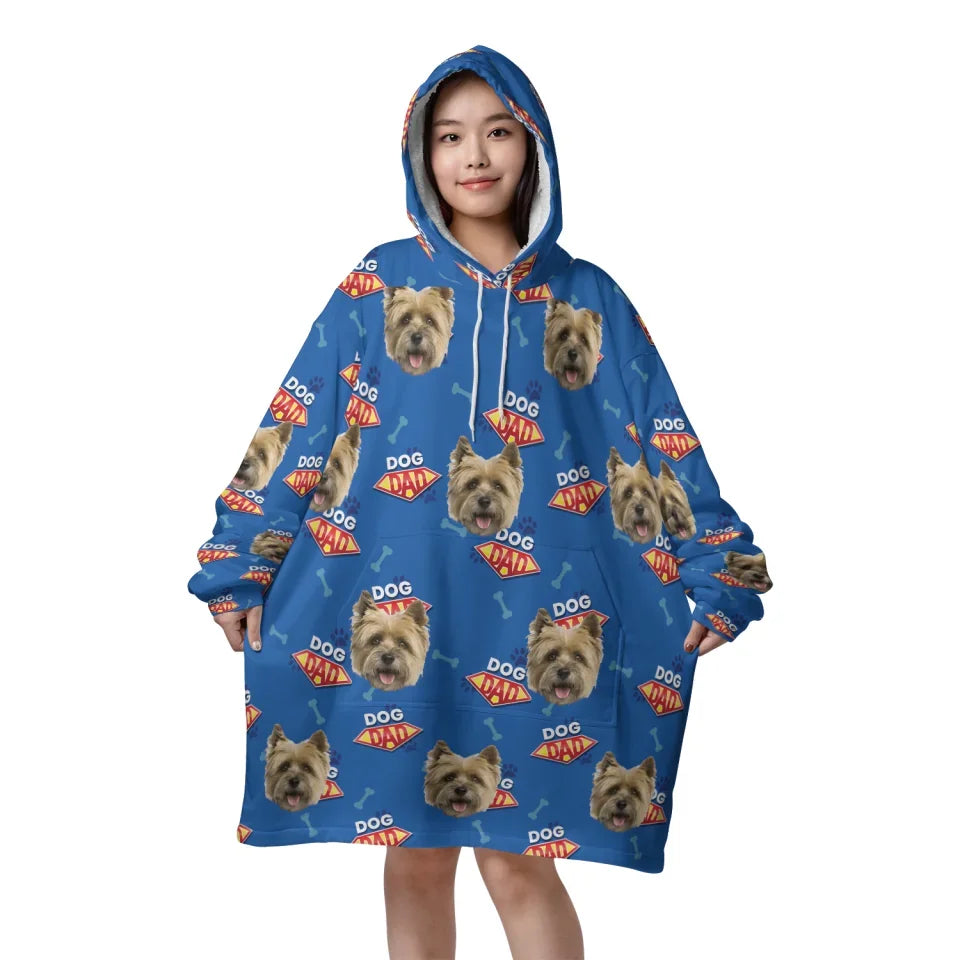 Mockup Blanket Hoodie Front Dog Dad