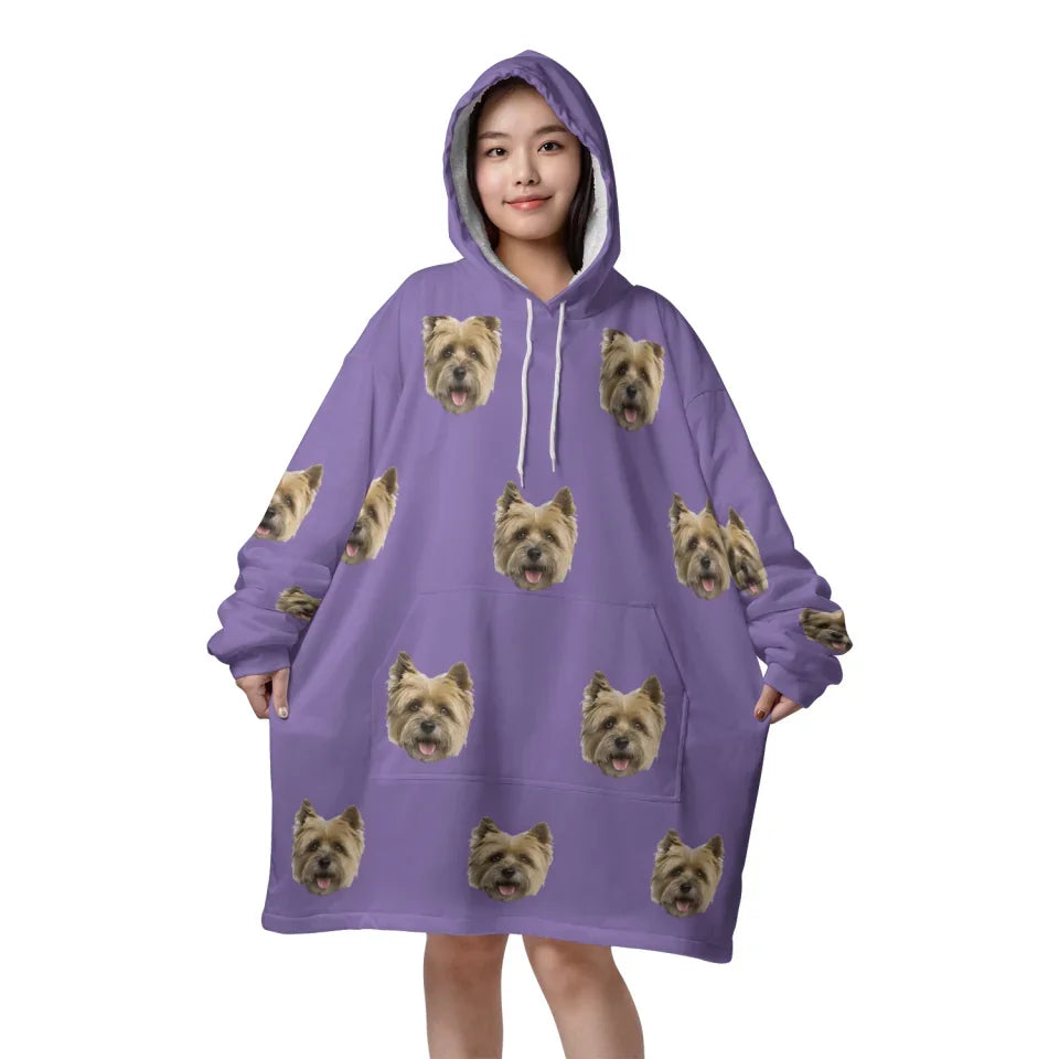 Mockup Blanket Hoodie Front Purple