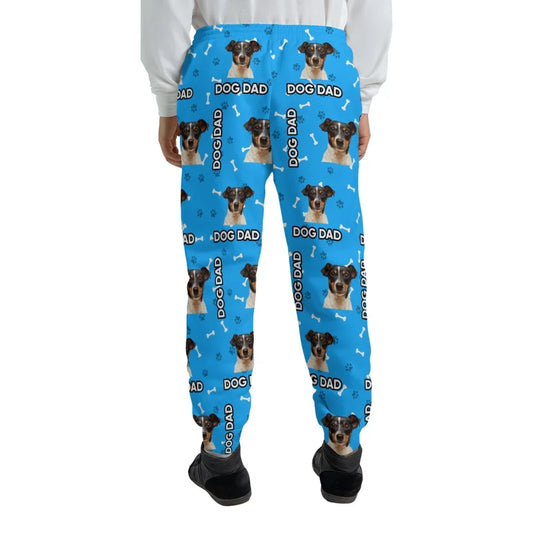 Mockup AOP Sweatpants Back Blue