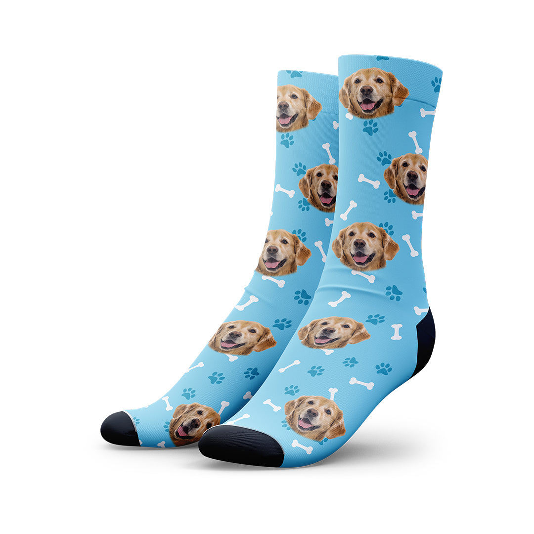 Glohox Custom Dog Face Socks - Personalized Dog  