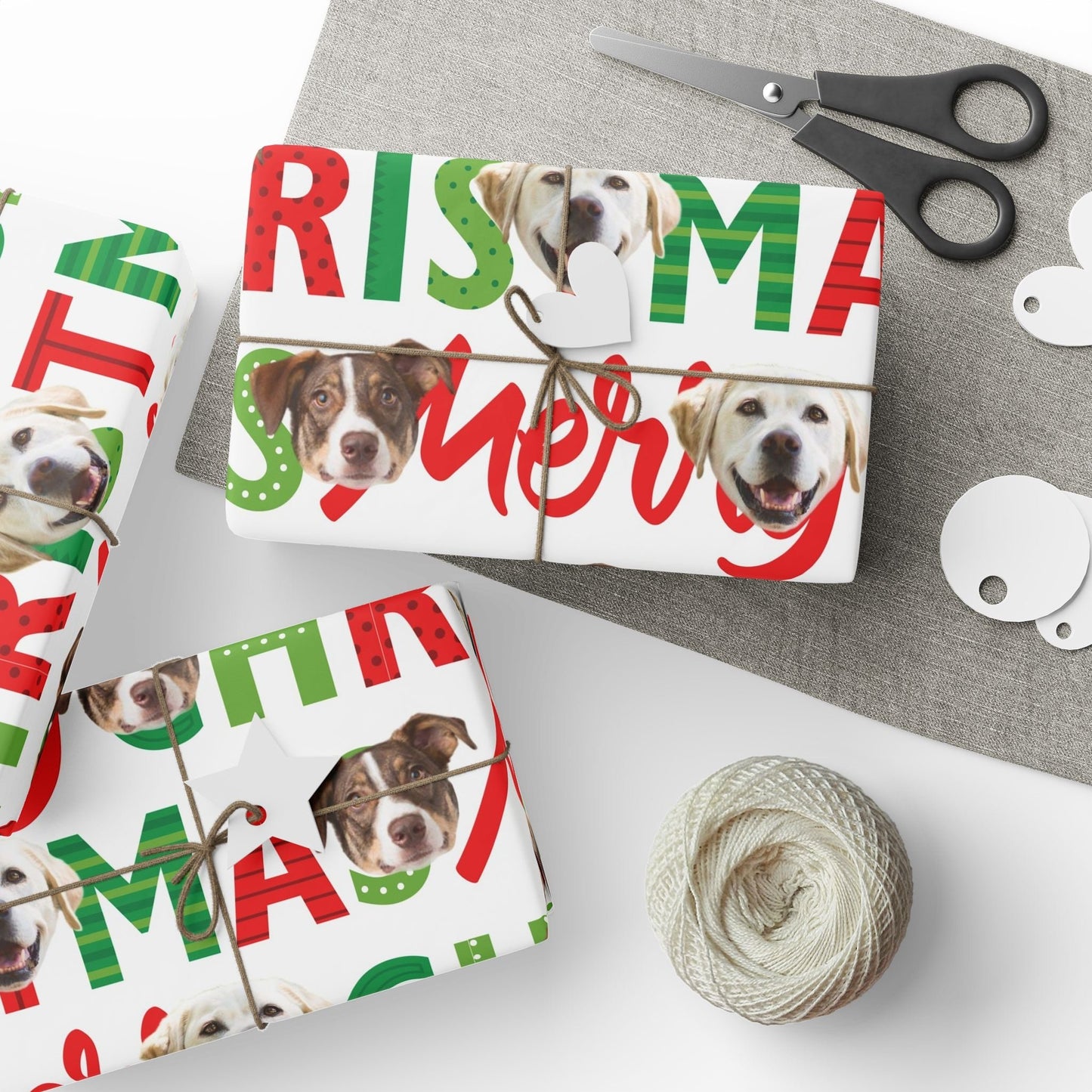 Custom Pet Face Wrapping Paper