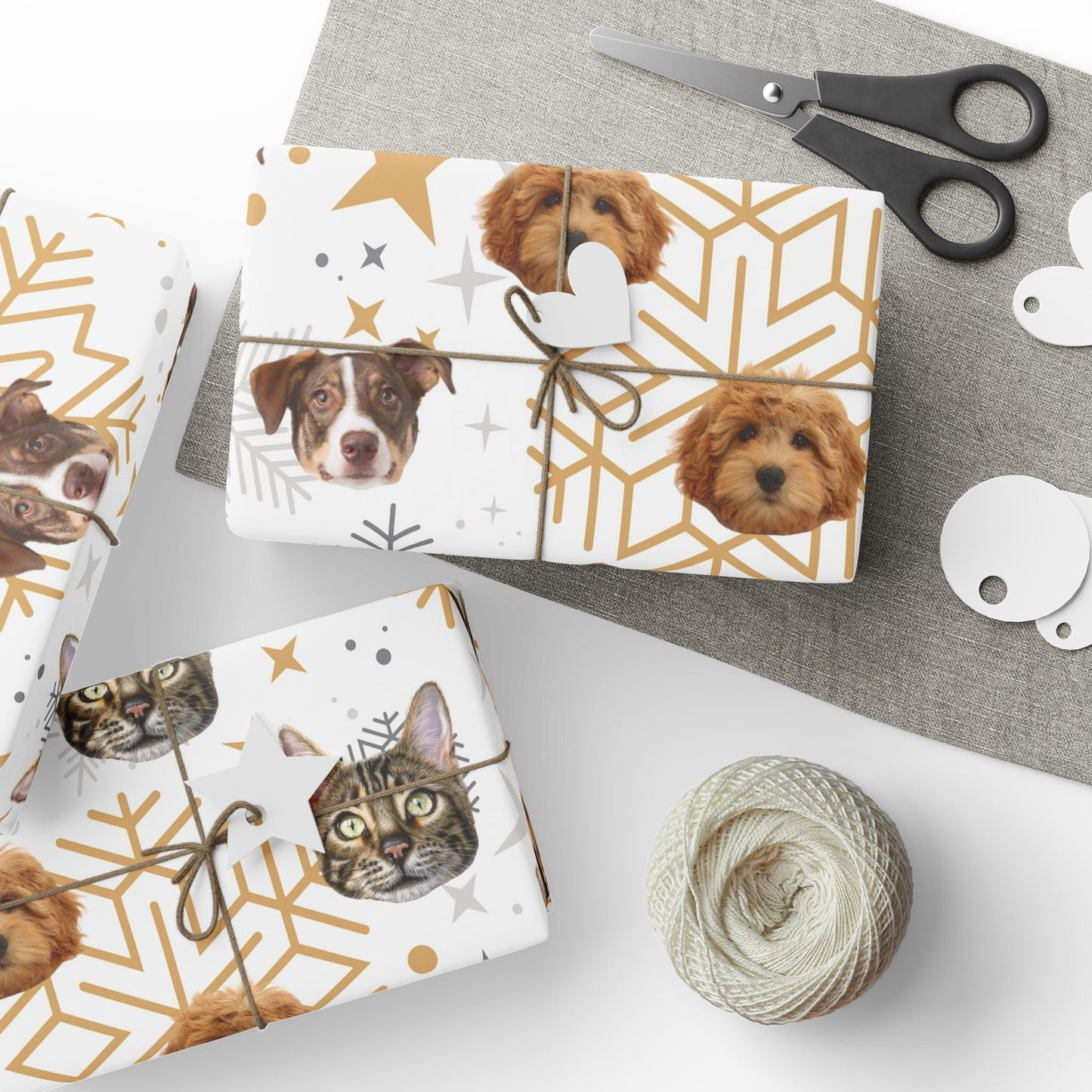 Custom Pet Face Wrapping Paper