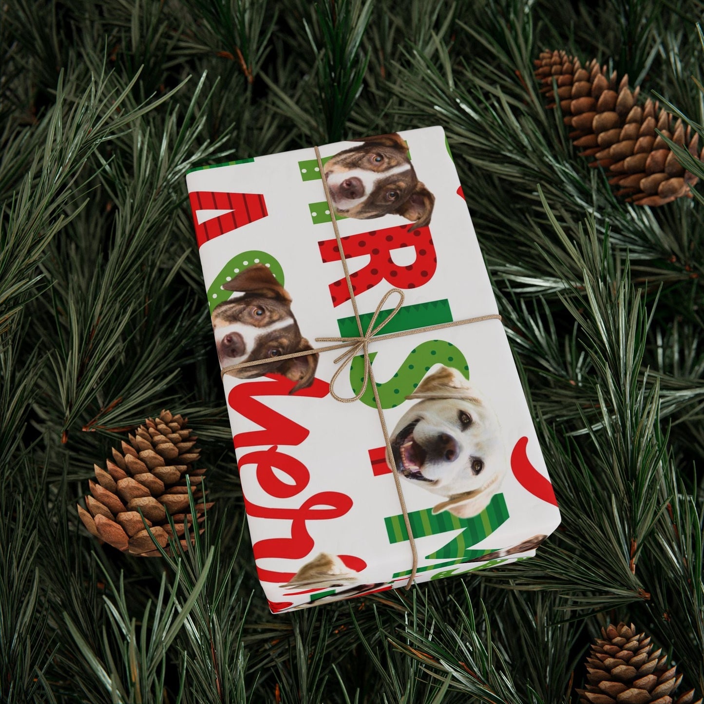 Custom Pet Face Wrapping Paper