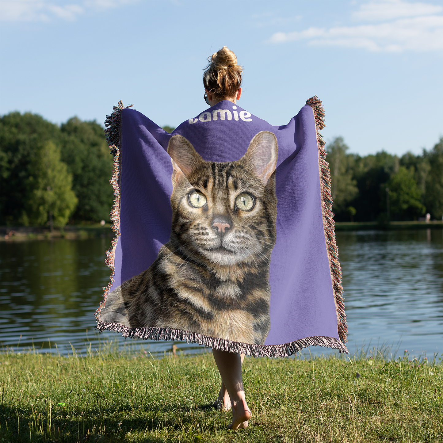 Custom Pet Woven Throw Blanket