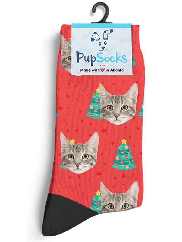 Custom Cat Christmas Socks