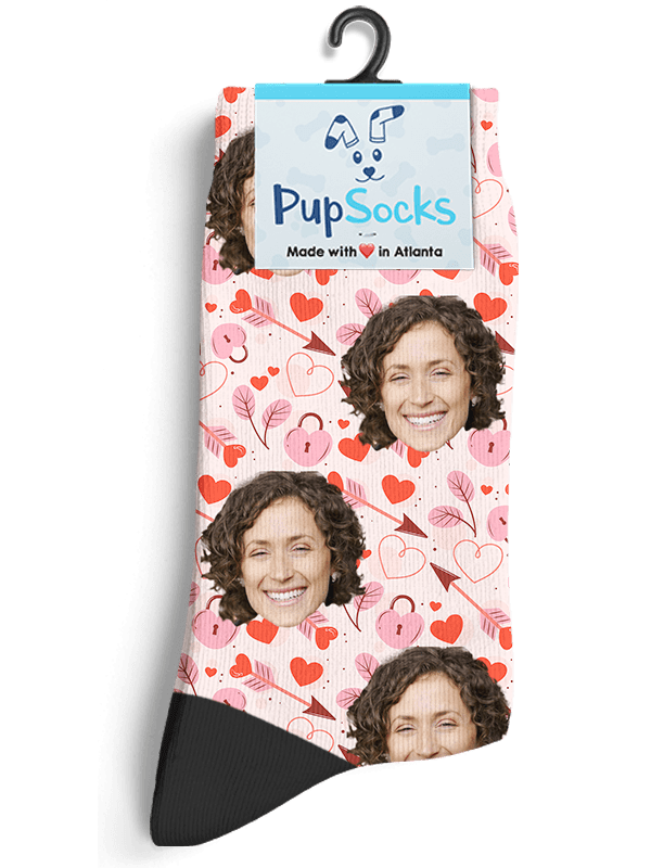 Custom Arrow Heart Socks