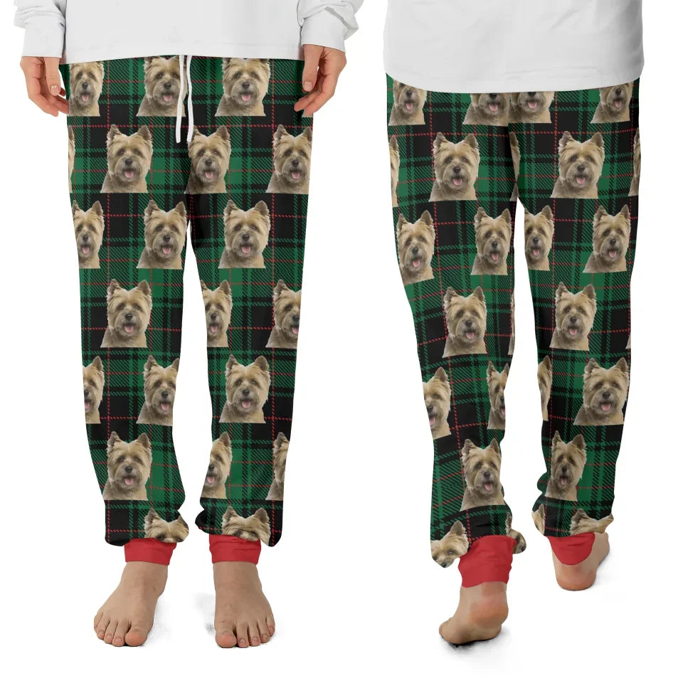 Adult Pajamas Pants Mockup Green Plaid