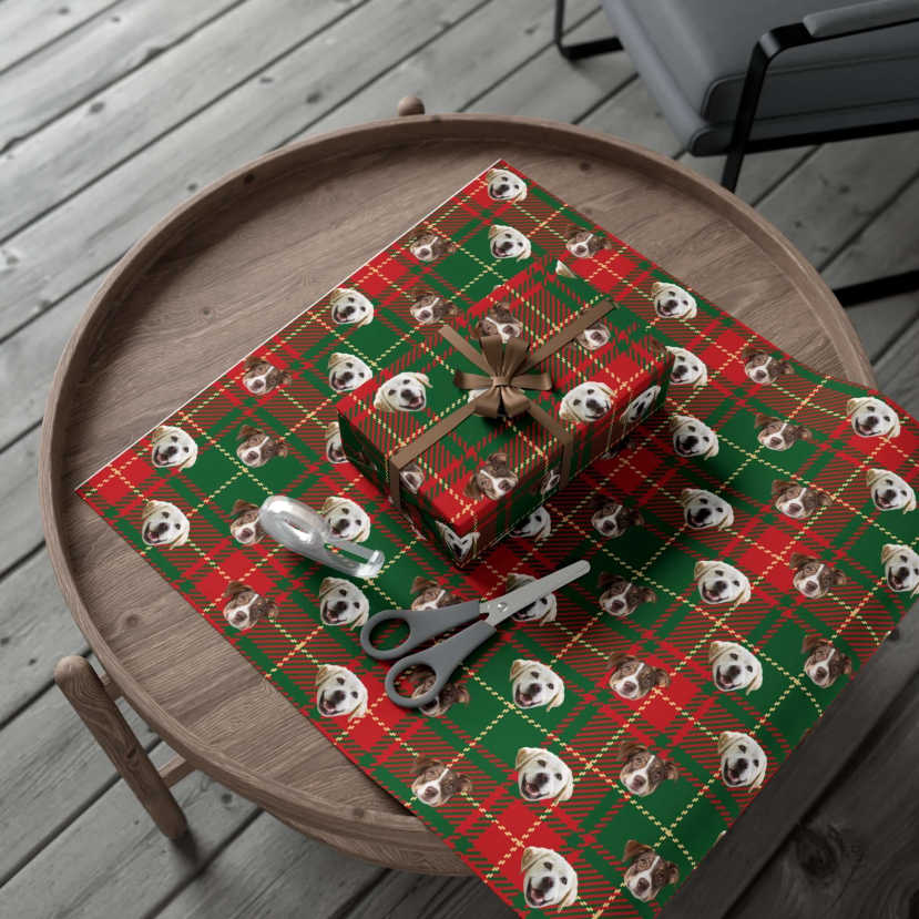 Custom Pet Face Wrapping Paper