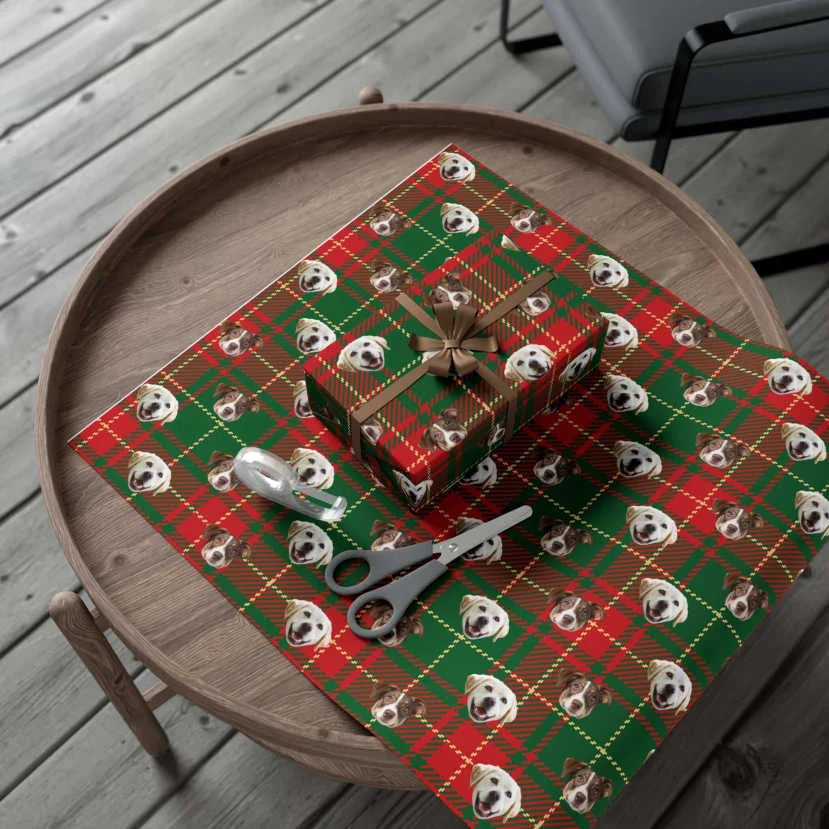 Custom Pet Face Wrapping Paper