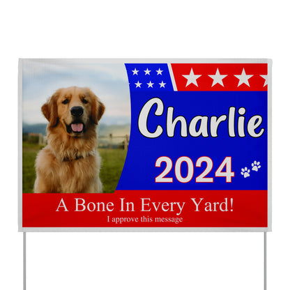 Custom Dog for President Double-Sided Yard Sign