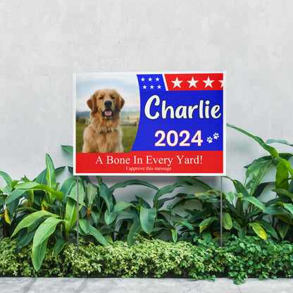 Custom Dog for President Double-Sided Yard Sign