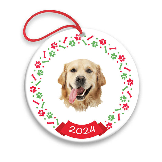 Custom Holiday Paws Ornament