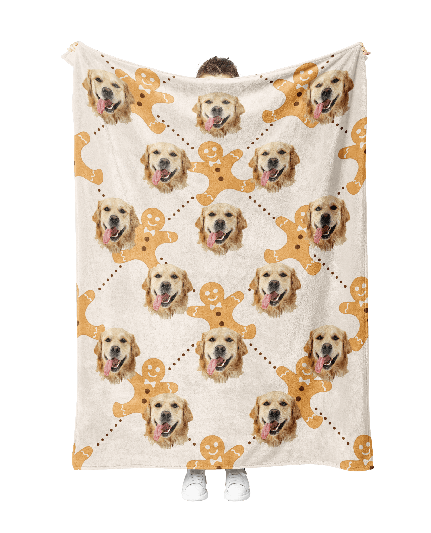 Custom Gingerbread Blanket - PupSocks